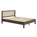 Queen Bed brown+bronze-wood