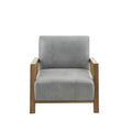 Low Profile Accent Chair grey-polyester