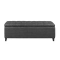 Tufted Top Soft Close Storage Bench charcoal-polyester