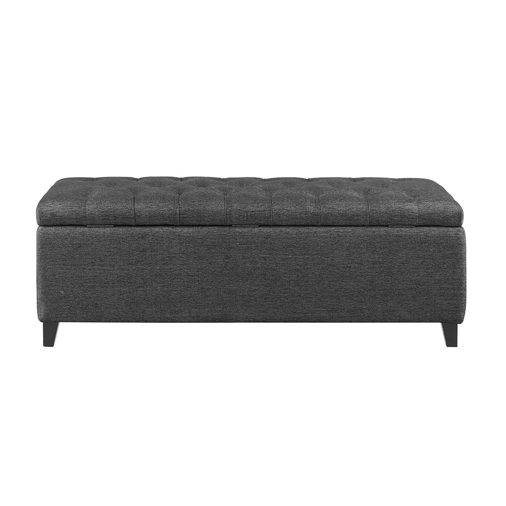 Tufted Top Soft Close Storage Bench charcoal-polyester