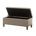 Tufted Top Soft Close Storage Bench light grey-polyester