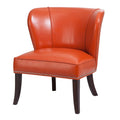 Armless Accent Chair orange-polyester