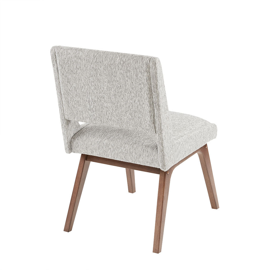 BOOMERANG Dining Side chair set of 2 light grey-polyester