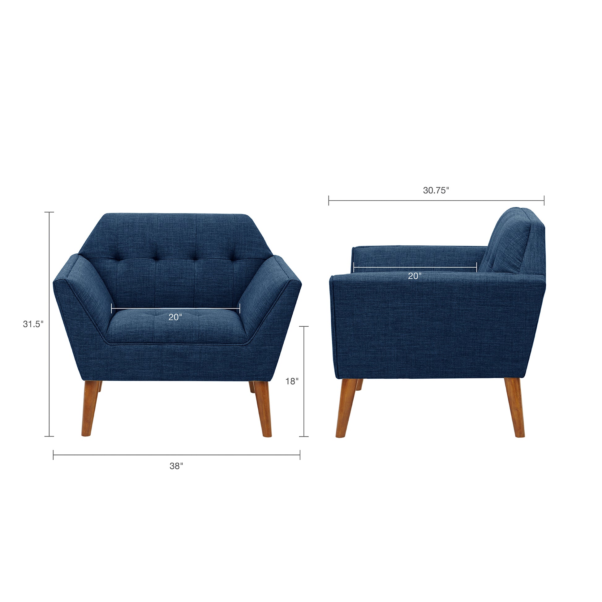 Lounge Chair blue-polyester