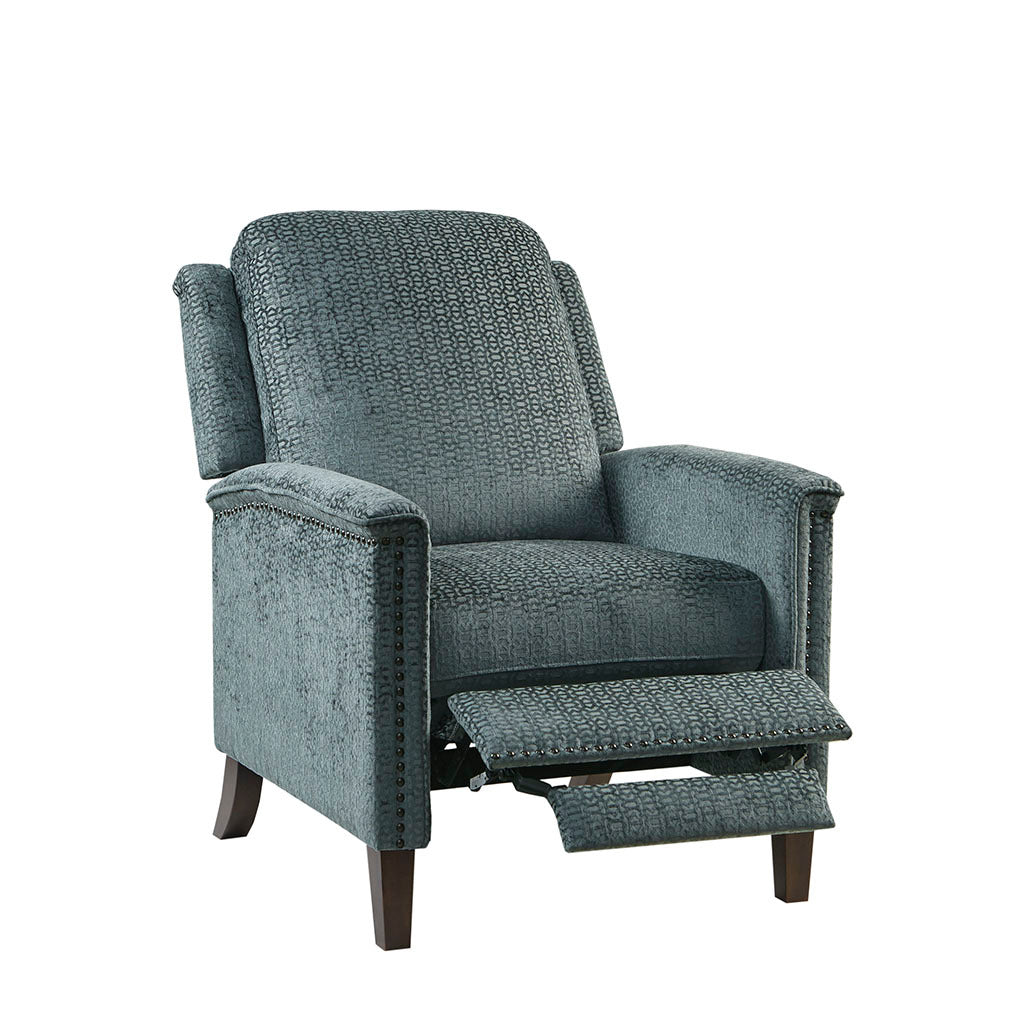 Push Back Recliner grey-polyester