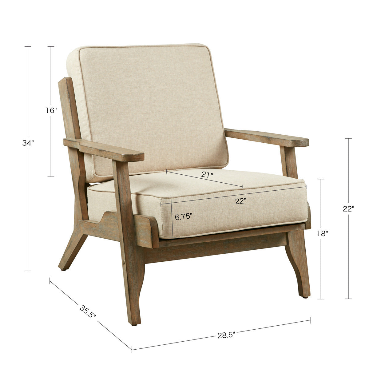 Accent Chair natural-polyester