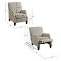 Push Back Recliner beige multi-polyester