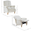 Push Back Recliner ivory-polyester