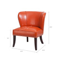 Armless Accent Chair orange-polyester