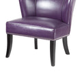 Armless Accent Chair purple-polyester