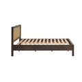 Queen Bed brown+bronze-wood