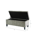 Tufted Top Soft Close Storage Bench taupe-polyester