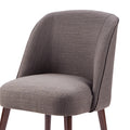 Rounded Back Dining Chair charcoal-polyester