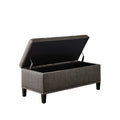 Tufted Top Soft Close Storage Bench charcoal-polyester