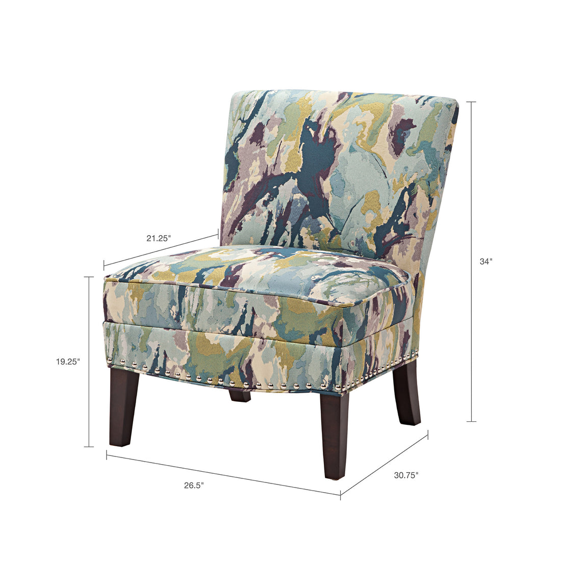 Slipper Accent Chair multi-polyester