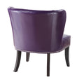 Armless Accent Chair purple-polyester