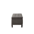 Tufted Top Soft Close Storage Bench charcoal-polyester