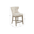 Counter Stool With Swivel Seat cream-polyester