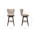 Only support Buyer Hancock Swivel Bar Stool camel-solid wood