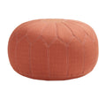 Only support Buyer Kelsey Round Pouf Ottoman orange-solid wood