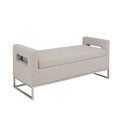 Soft Close Storage Bench grey-polyester