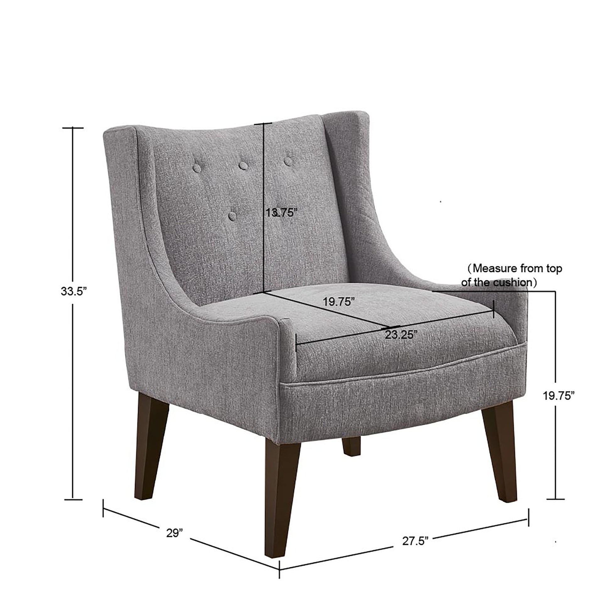 Accent Chair gray-polyester