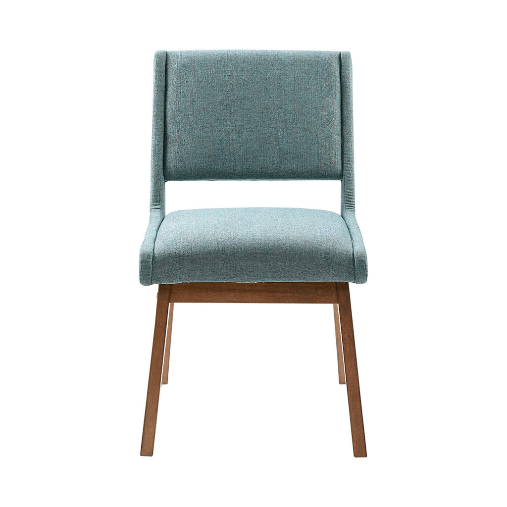 Dining Chair Set of 2 blue-polyester