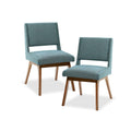 Dining Chair Set of 2 blue-polyester