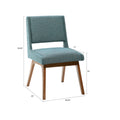 Dining Chair Set of 2 blue-polyester