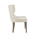 Upholstered Wingback Dining Chair cream-polyester