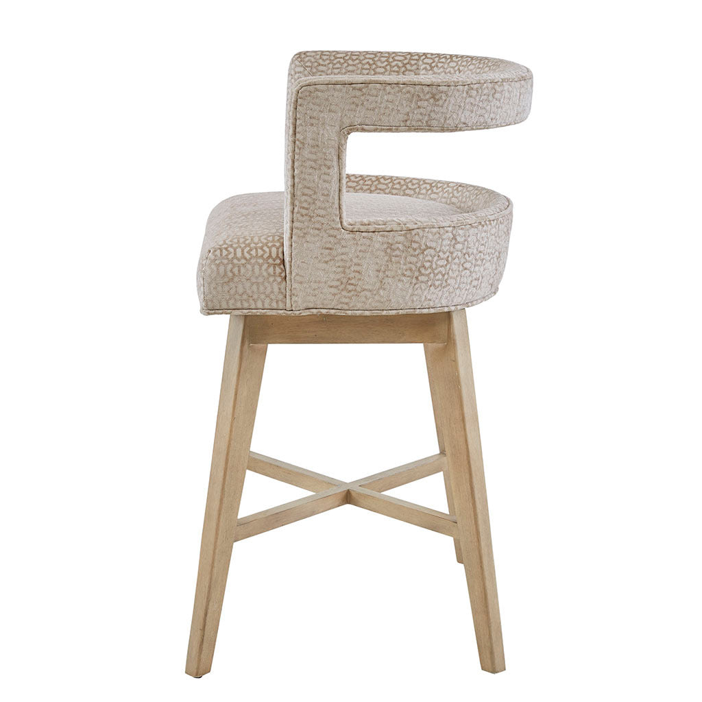 Swivel Counter Stool cream-polyester