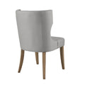 Upholstered Wingback Dining Chair light grey-polyester