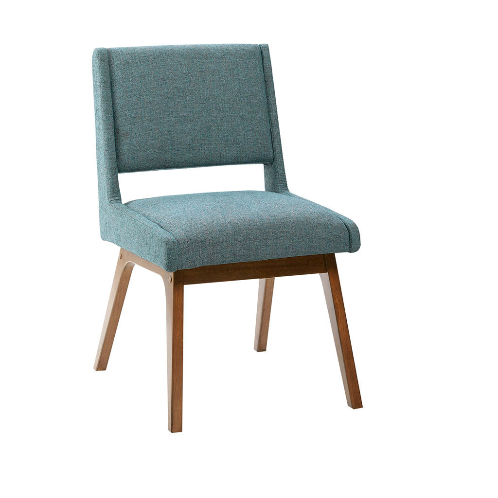 Dining Chair Set of 2 blue-polyester