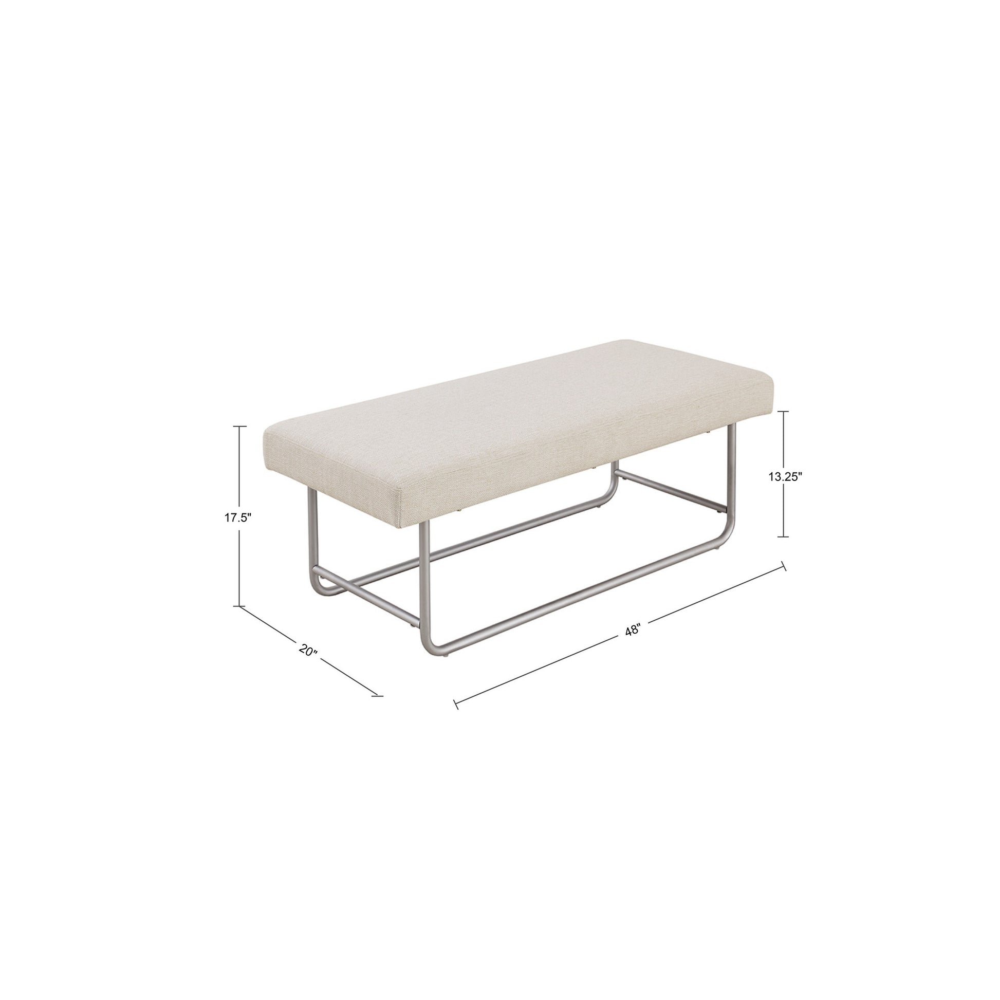 Bench ivory-polyester