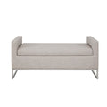 Soft Close Storage Bench grey-polyester