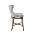 Counter Stool with Swivel Seat light grey-polyester