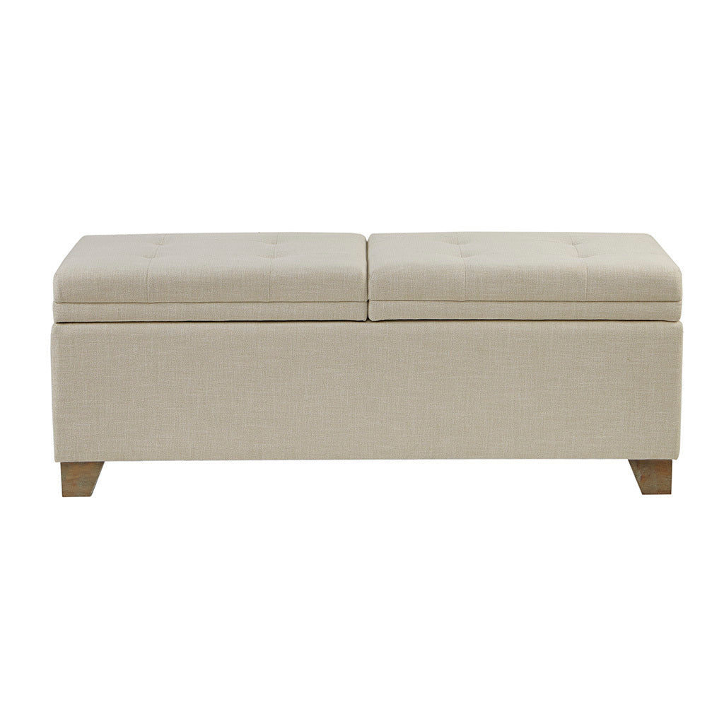 Soft Close Storage Bench natural-polyester