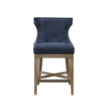 Counter Stool with Swivel Seat navy-polyester