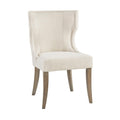 Upholstered Wingback Dining Chair cream-polyester