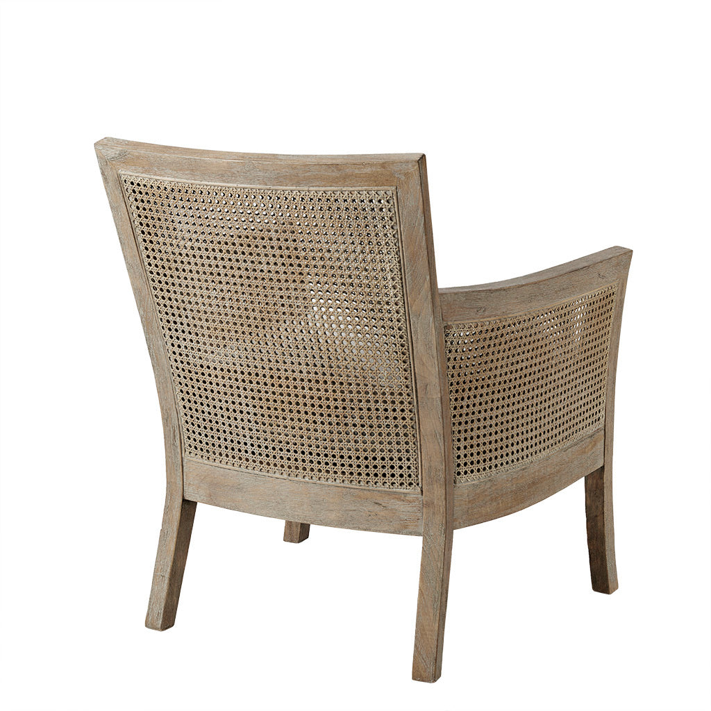 Cane Armchair cream+reclaimed natural-polyester