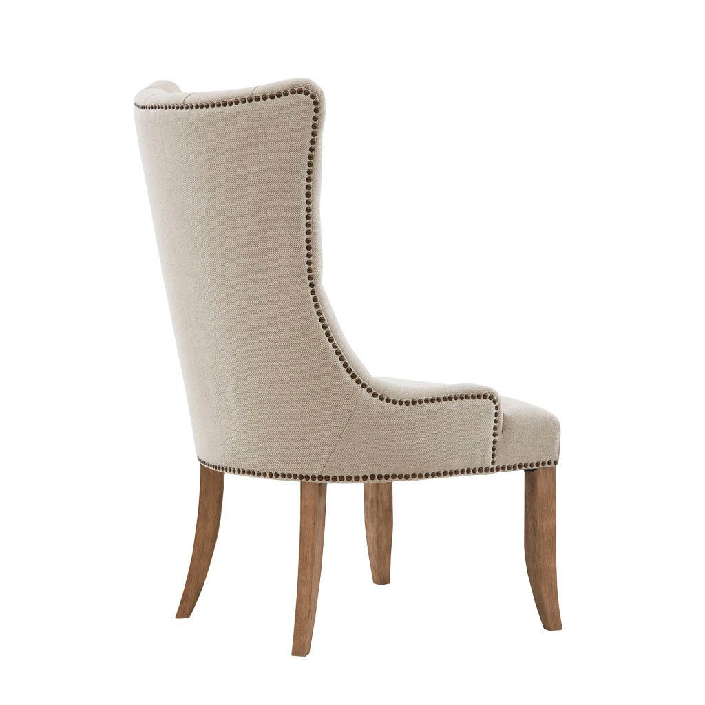 Button Tufted Captain Accent Chair cream-polyester