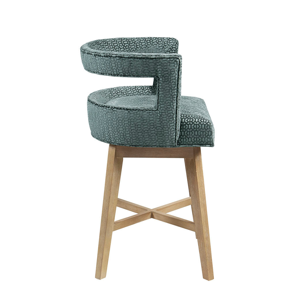 Swivel Counter Stool grey-polyester