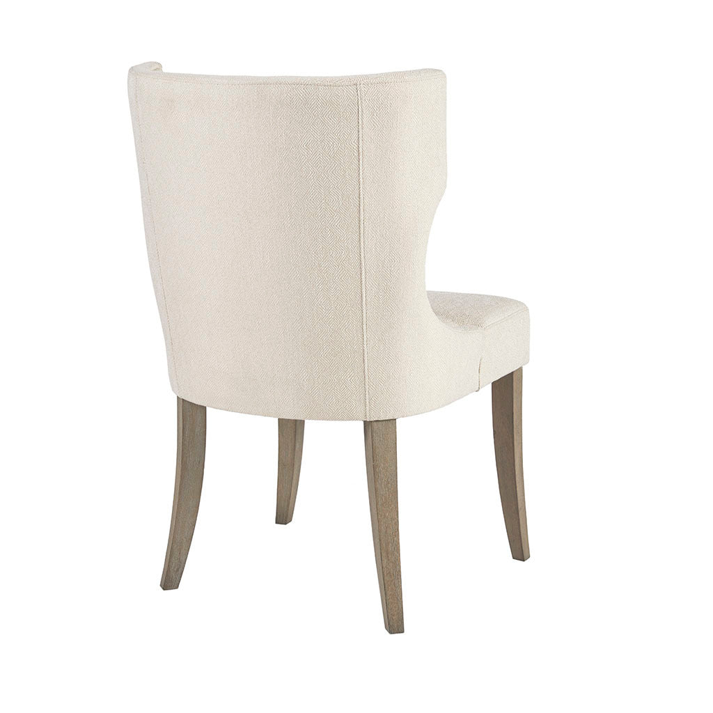 Upholstered Wingback Dining Chair cream-polyester