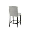 Tufted Counter Stool light grey-wood