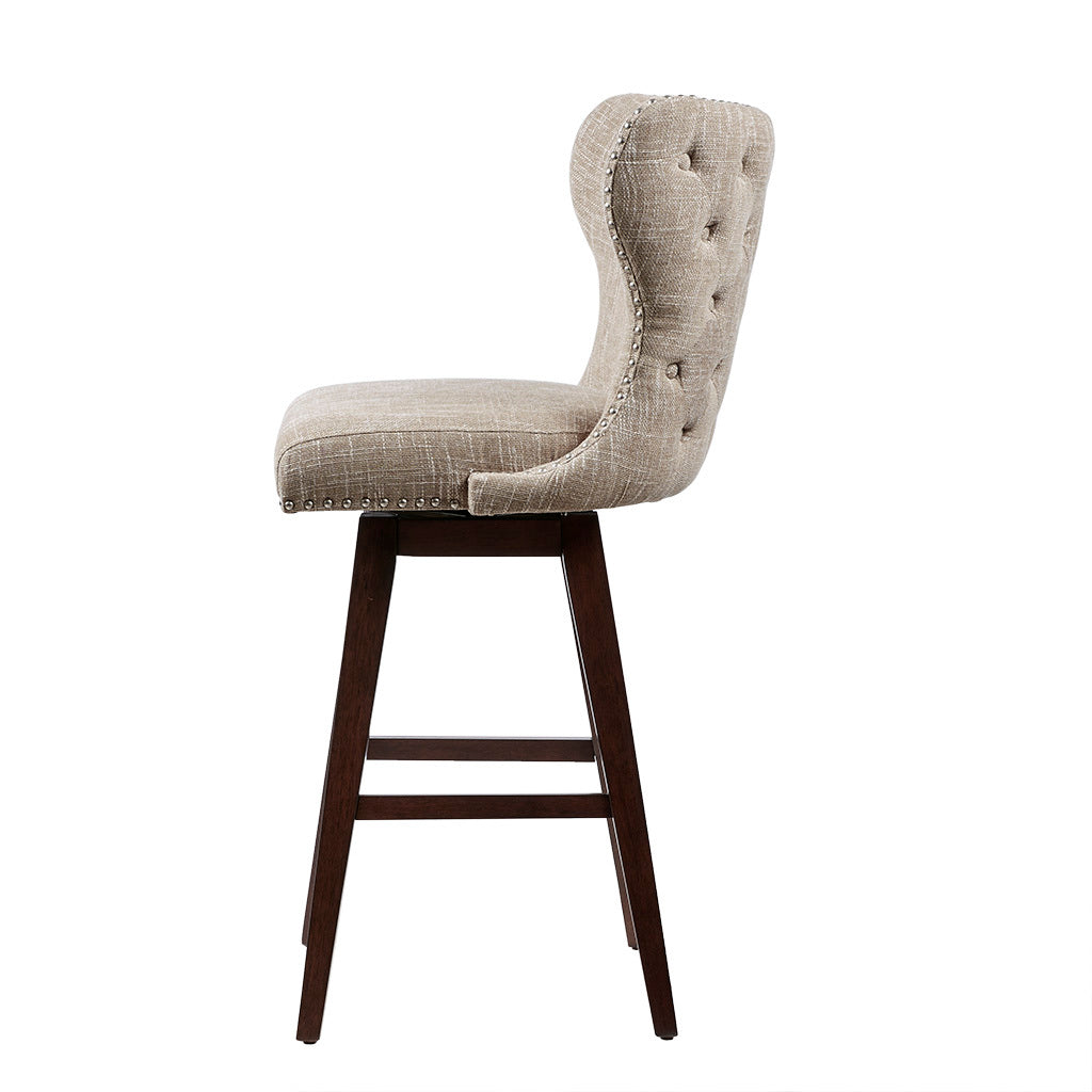 Only support Buyer Hancock Swivel Bar Stool camel-solid wood