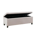 Tufted Top Soft Close Storage Bench natural-polyester