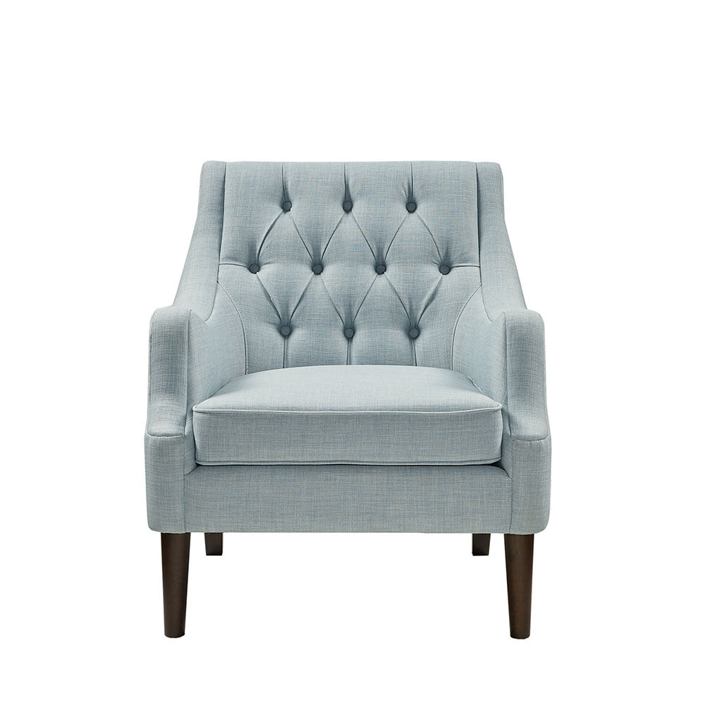 Button Tufted Accent Chair dusty blue-polyester