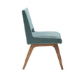 Dining Chair Set of 2 blue-polyester