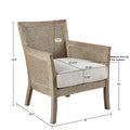 Cane Armchair cream+reclaimed natural-polyester