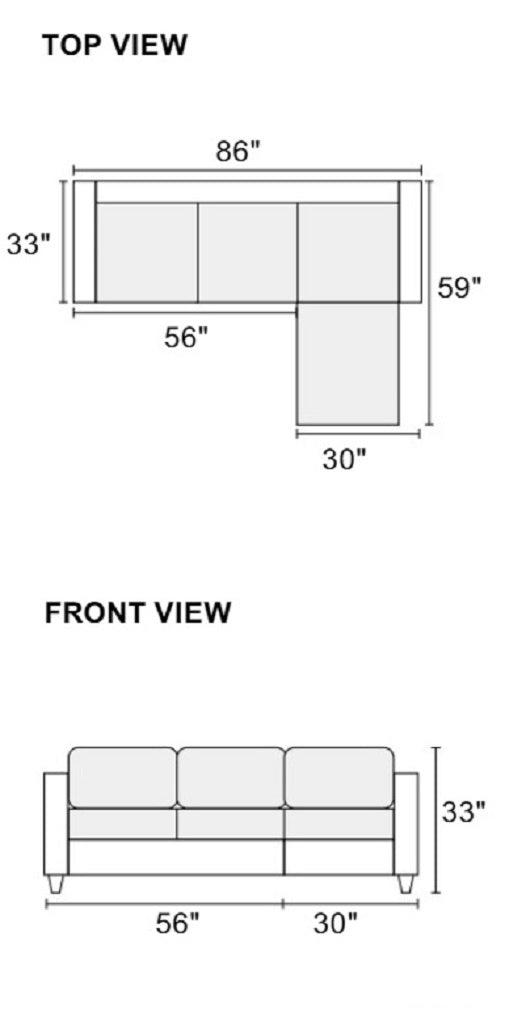 Blue Grey Polyfiber Sectional Sofa Living Room blue-gray-wood-primary living space-tufted